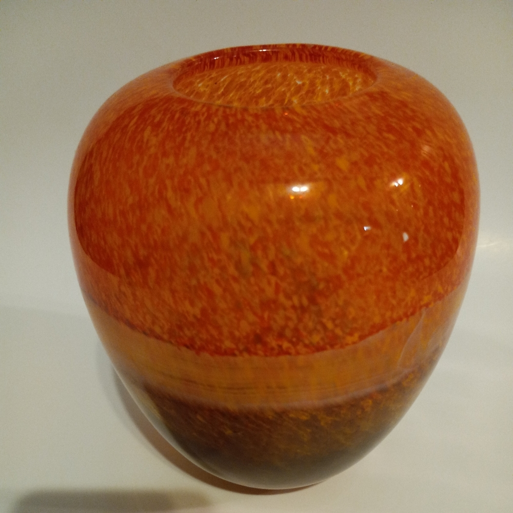 Vintage MCM Hand Blown Glass Vase